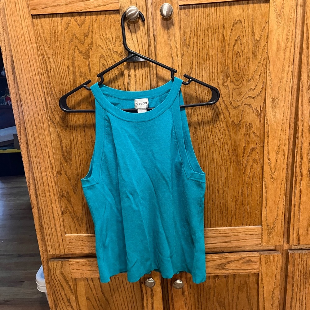 Chico's Blue Sleeveless Tank Top